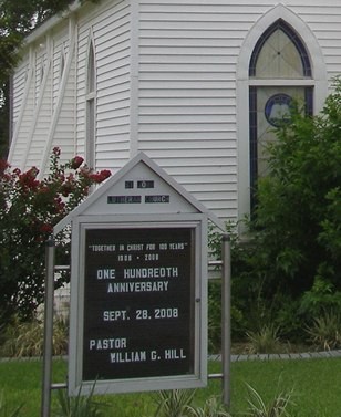 St. John Lutheran Church 100th anniversary sign